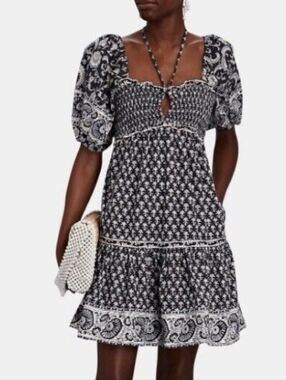 Sea NY Jasper Mini Puffed Sleeves Dress